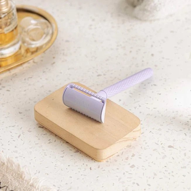 Lavender Reusable Metal Safety Razors - Includes 10x Razor Blades