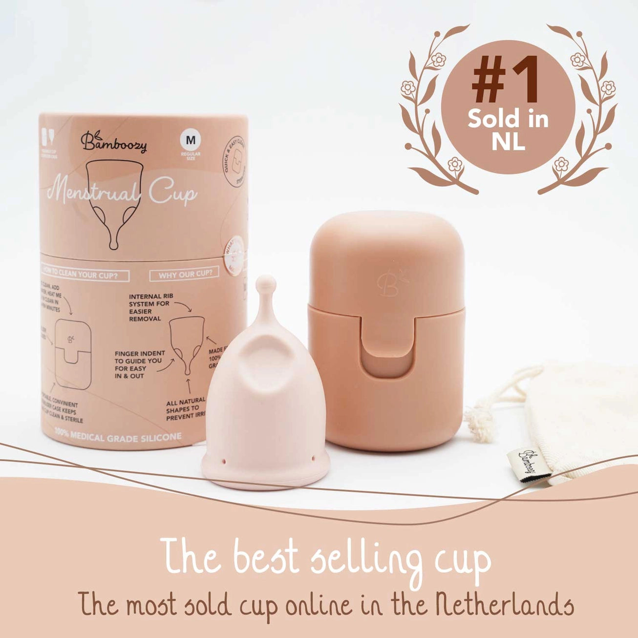 Bamboozy Menstrual Cup Set with Sterilizer V2
