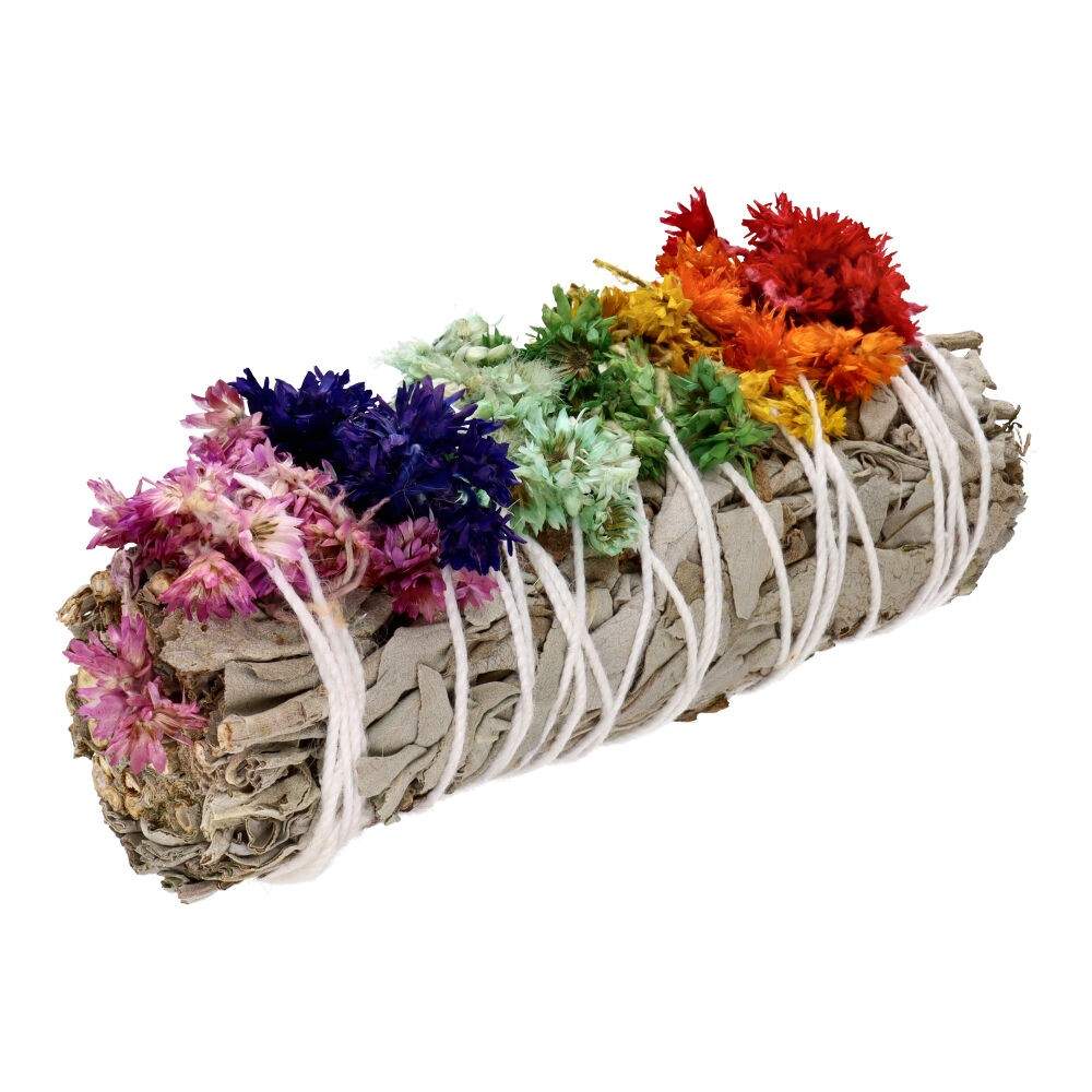 White Sage with Mullein – Chakra Dyed Mexican Mullein Flower