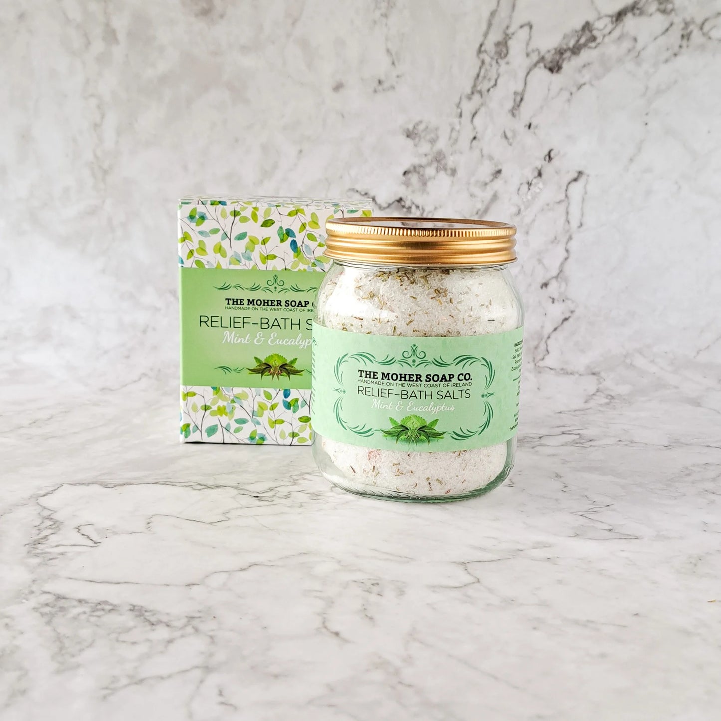 Relief Bath Salts (Mint & Eucalyptus) – 320g Jar