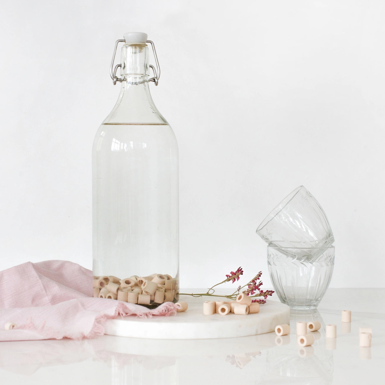 EM Ceramic Water Purifying Pearls – Pink Limescale‑Reducing Beads (Box of 15)