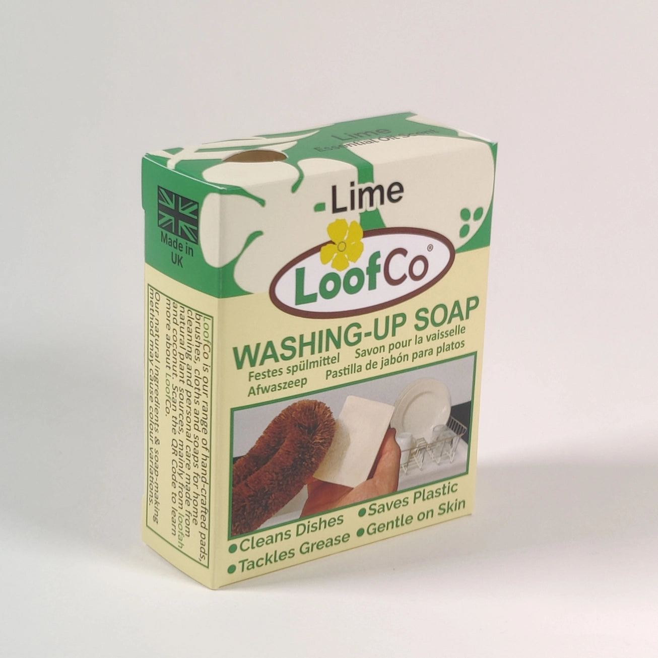 Washing‑Up Soap Bar – Plastic‑Free Dish Soap with Lime Essential Oil (100g)