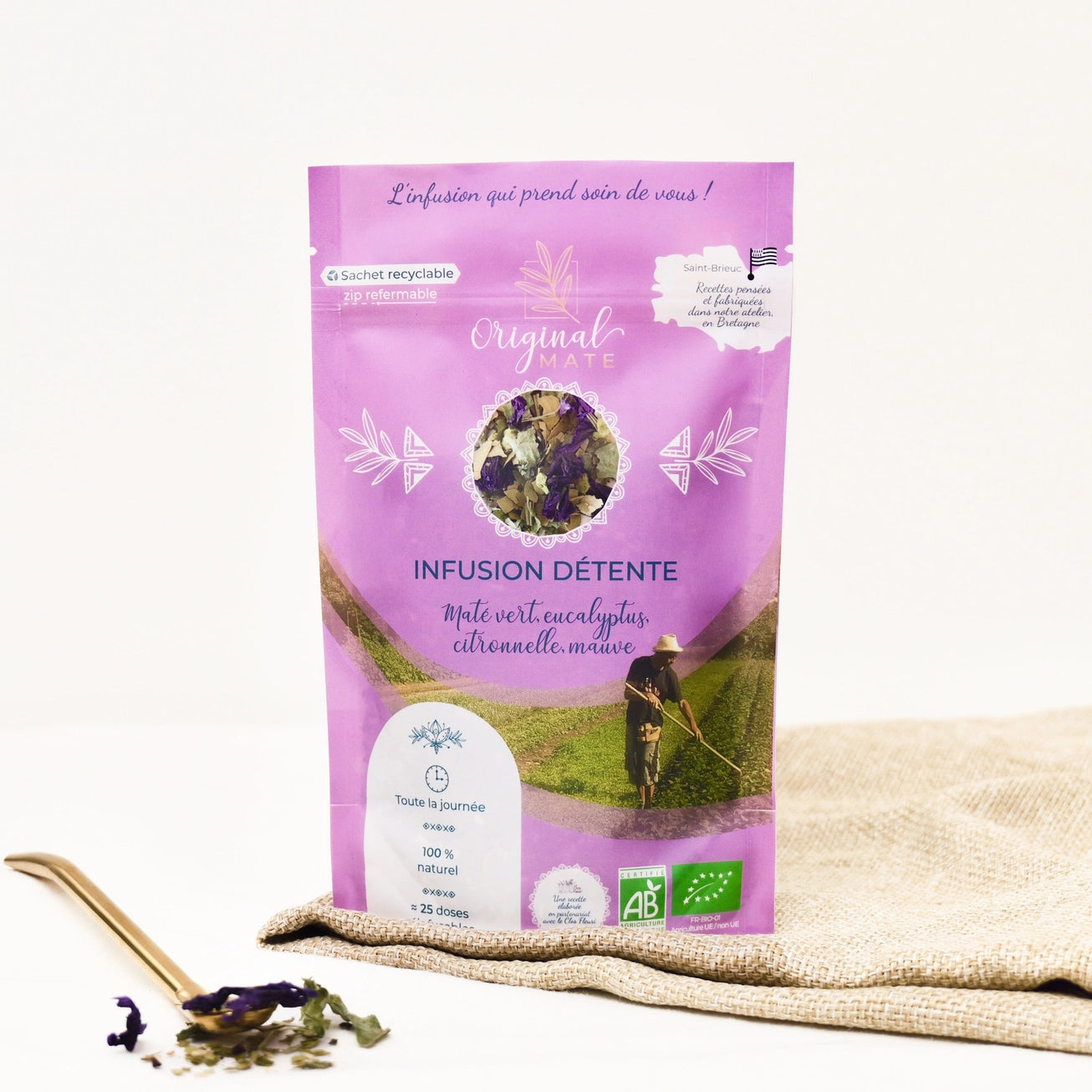 Seasonal Breton Mate Infusion – Organic Green Mate & Hand‑Harvested Local Plants