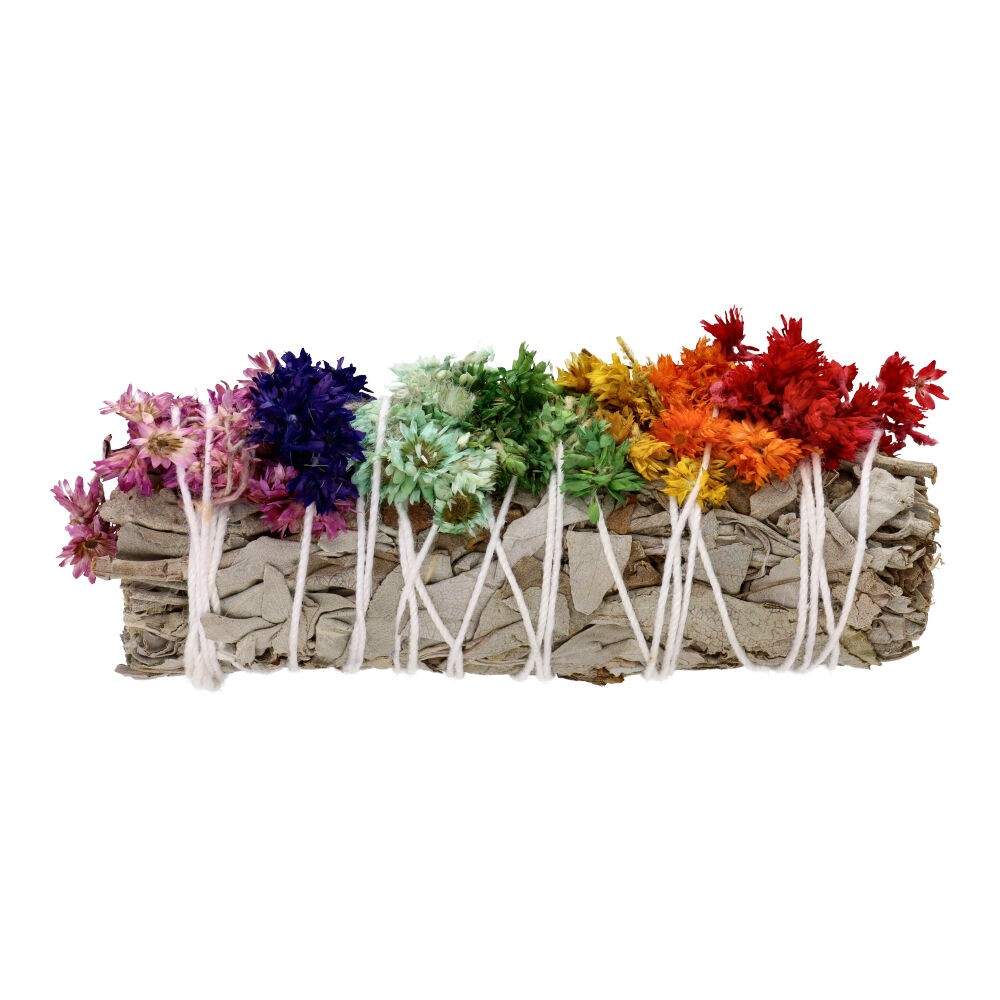 White Sage with Mullein – Chakra Dyed Mexican Mullein Flower