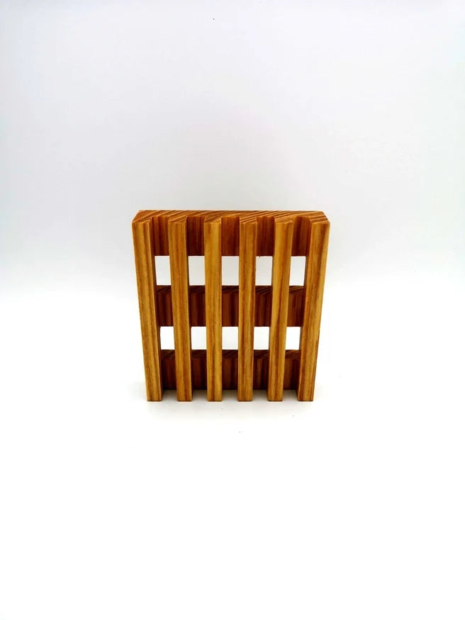 Mango Wood Soap Dish – Durable Wooden Holder for Bar Soaps - 