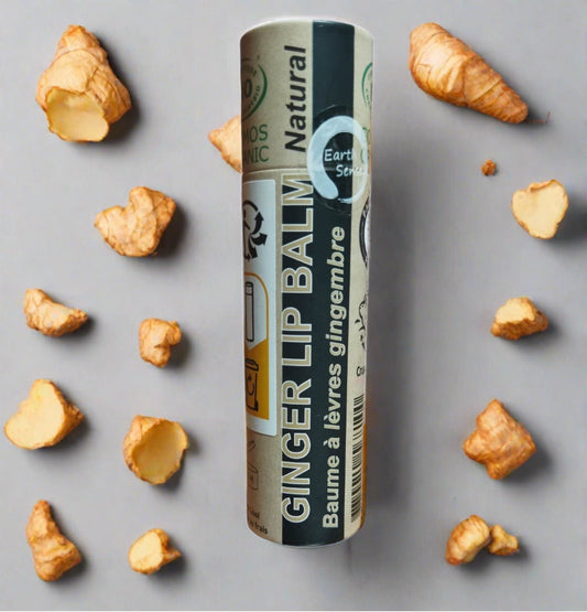Organic Ginger Lip Balm – Warm, Revitalising Moisture in 100% Paper Packaging (15ml) - 