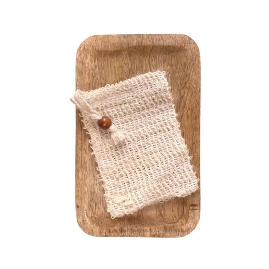 XL Mango Wood Soap Holder – Large Wooden Dish with Free Soap Bag