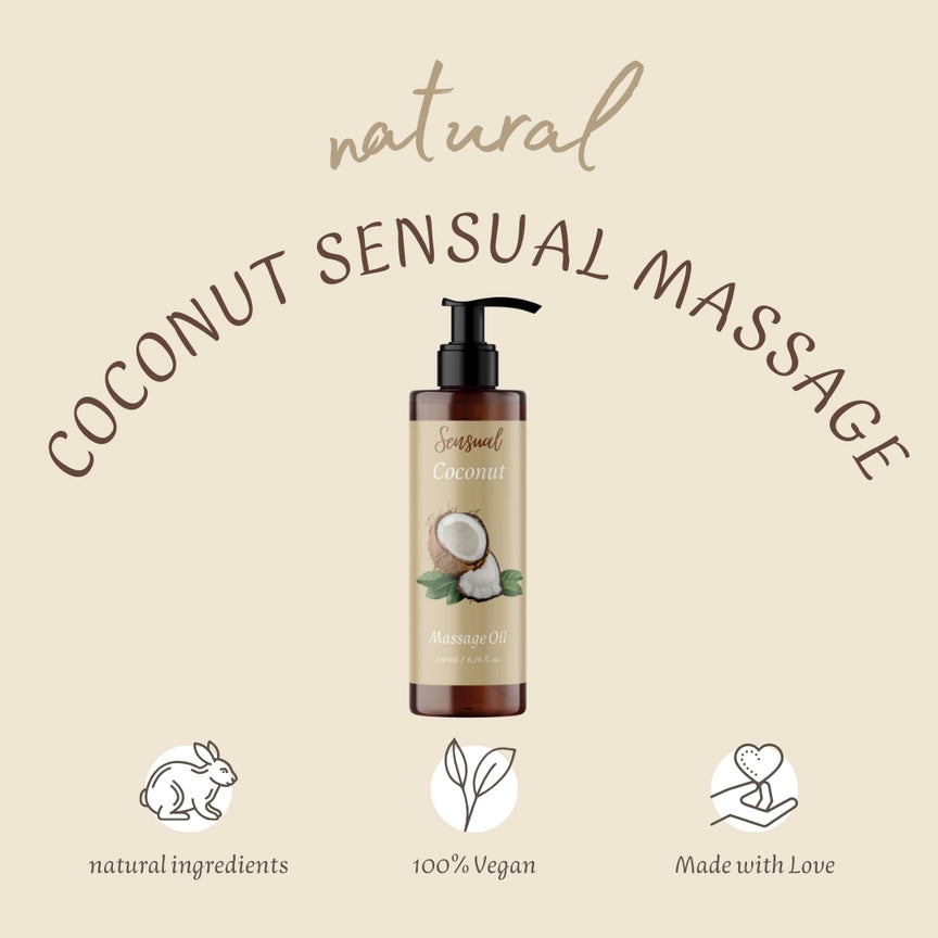 Coconut Sensual Massage Oil – 200ml - 
