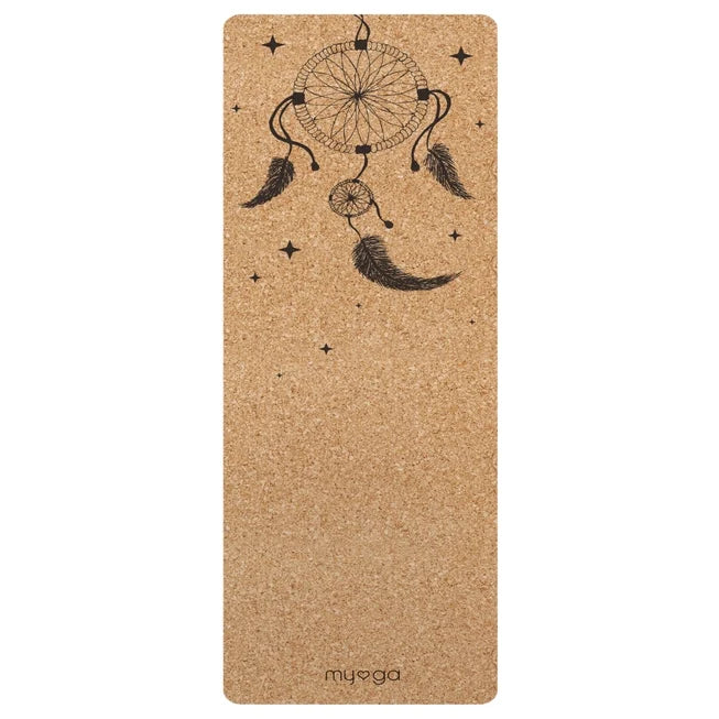 Extra‑Large Cork Yoga Mat – Dream Catcher • Natural, Non‑Slip & Spacious Mat for Yoga, Pilates & Meditation
