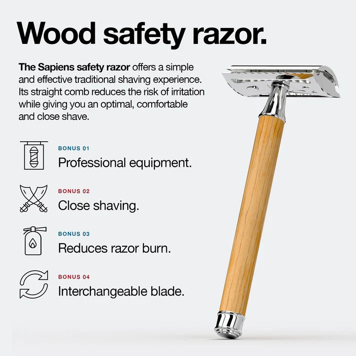 Sapiens Safety Razor (Wood Edition)