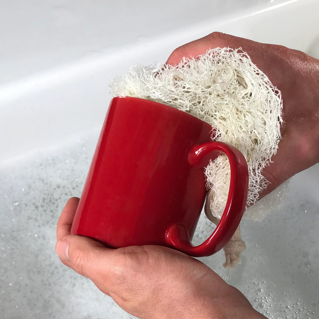 Washing‑Up Pad 2 Pack – Natural Loofah Sponges for Plastic‑Free Dishwashing