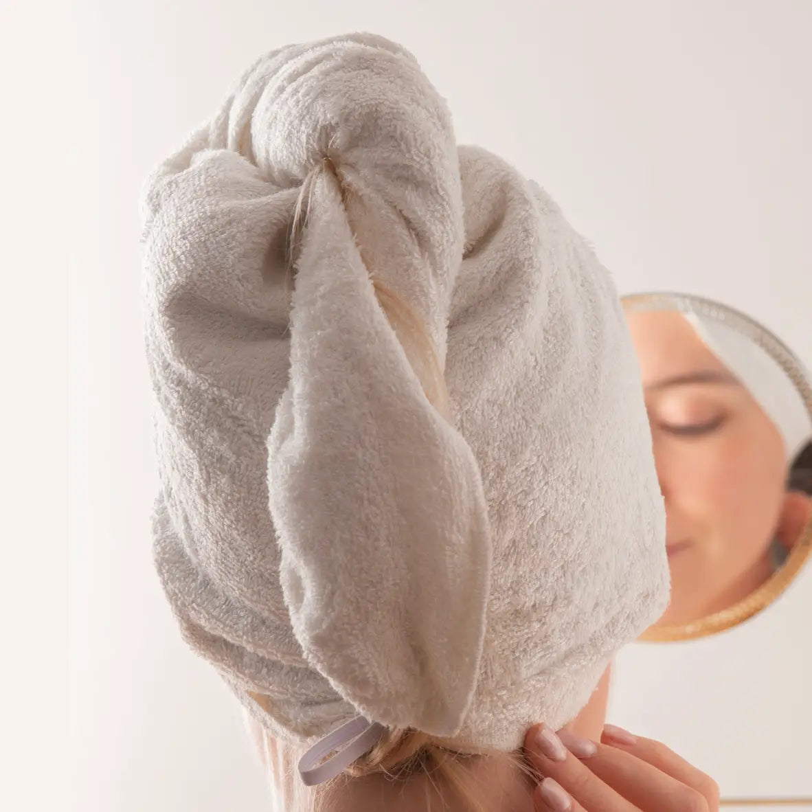 Oeko‑Tex Bamboo Hair Towel – Ultra‑Absorbent, Ergonomic & Made in France