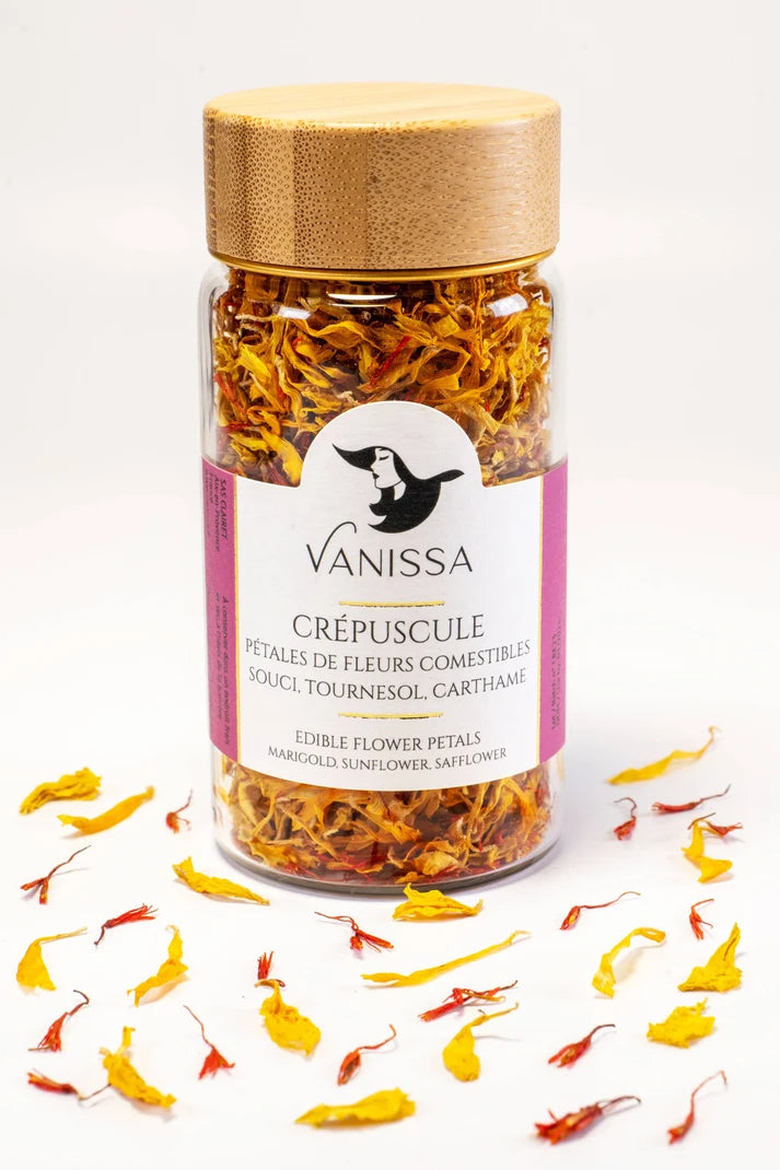 Dusk Edible Flower Petals – Calendula • 5g • Vibrant Natural Garnish for Baking, Tea & Culinary Decoration