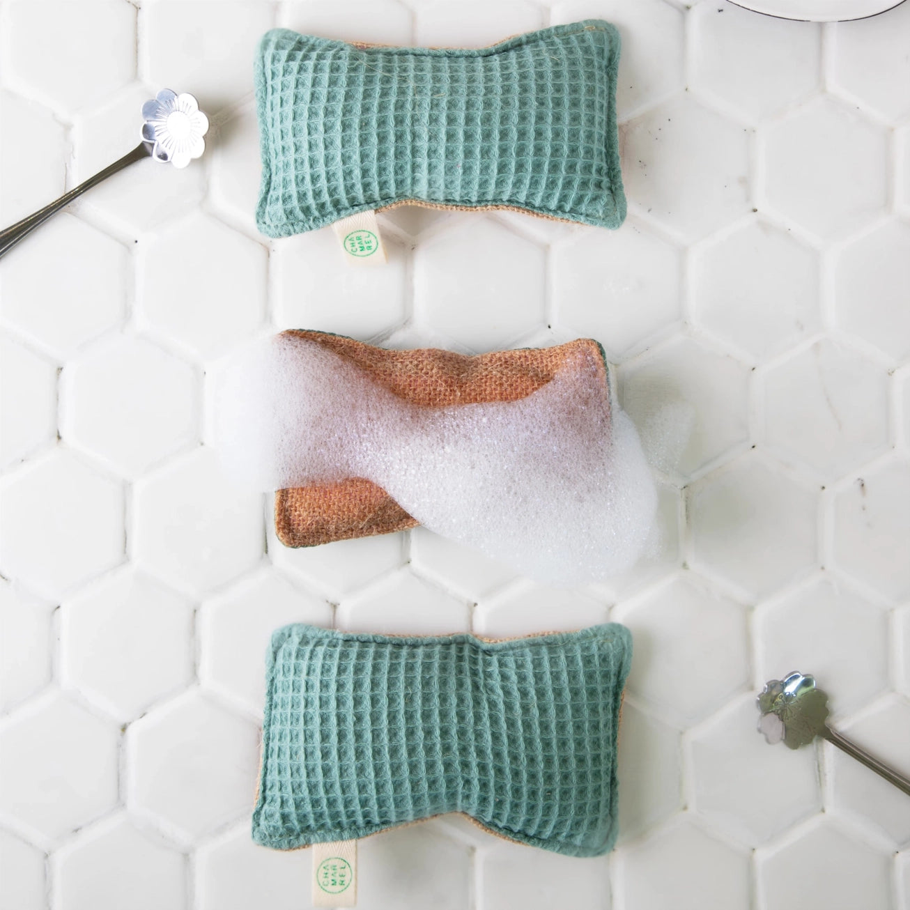 Organic Cotton & Jute Cleaning Sponge – Washable, Durable & Compostable