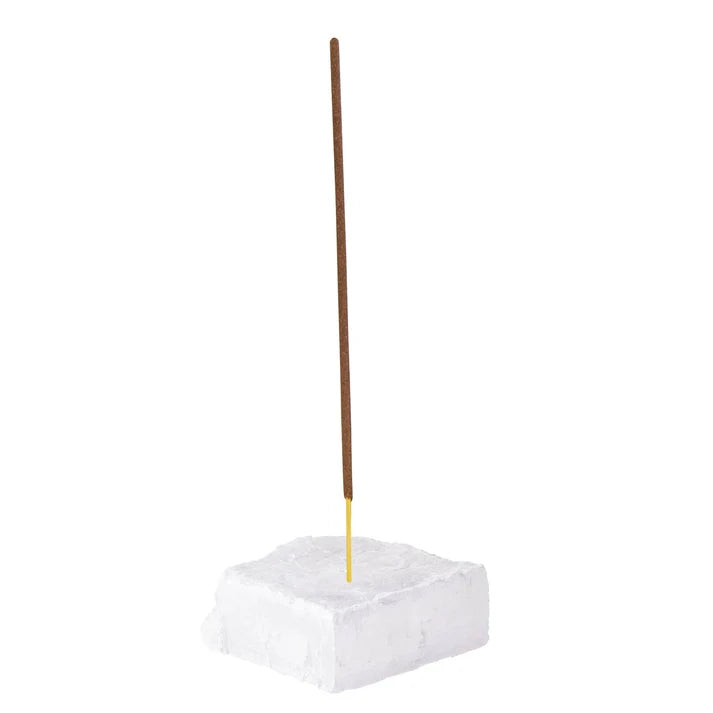 Selenite Incense Holder – Crystal Burner for Sticks & Cones