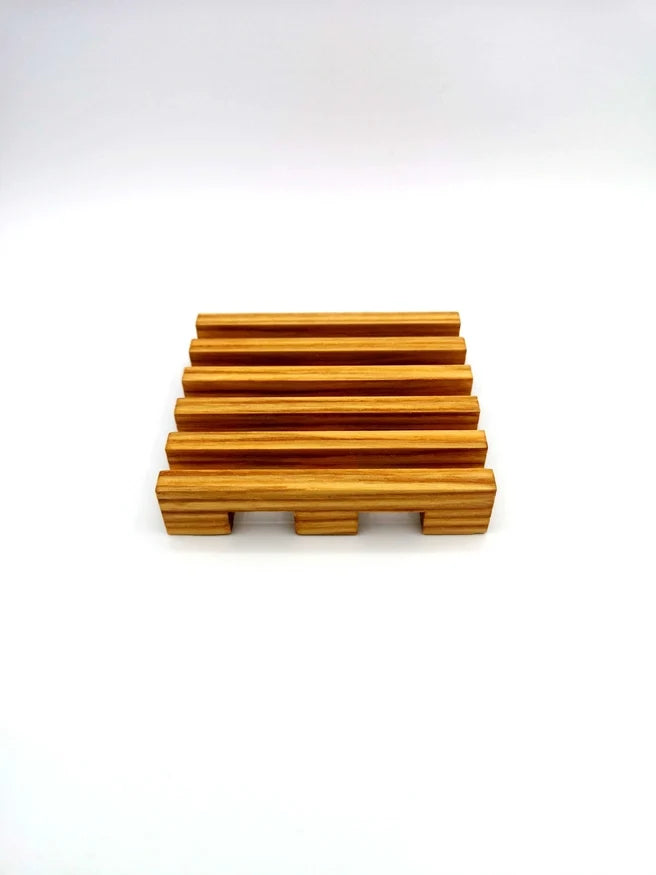 Mango Wood Soap Dish – Durable Wooden Holder for Bar Soaps - 