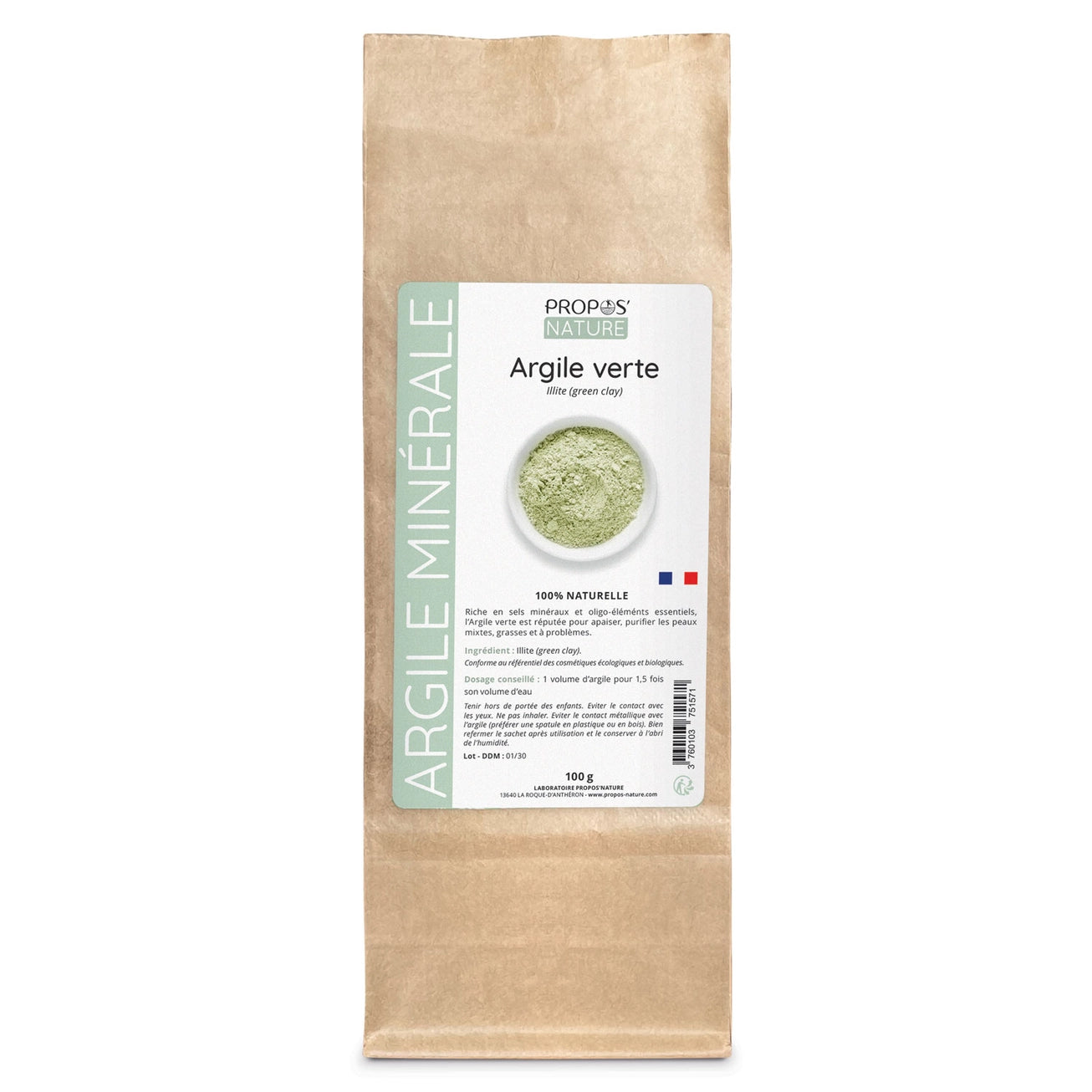 Green Clay – Ultra‑Fine Natural Argile Verte for Purifying Skincare 100g