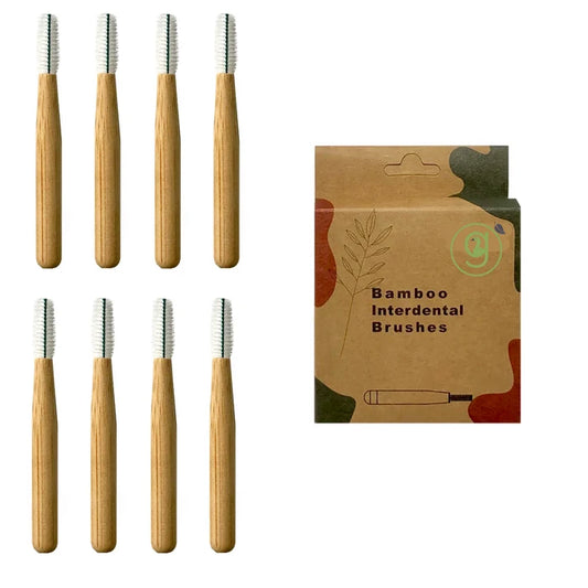 Bamboo Interdental Brushes – Eco‑Friendly Dental Cleaning Set (8 Pieces) - 