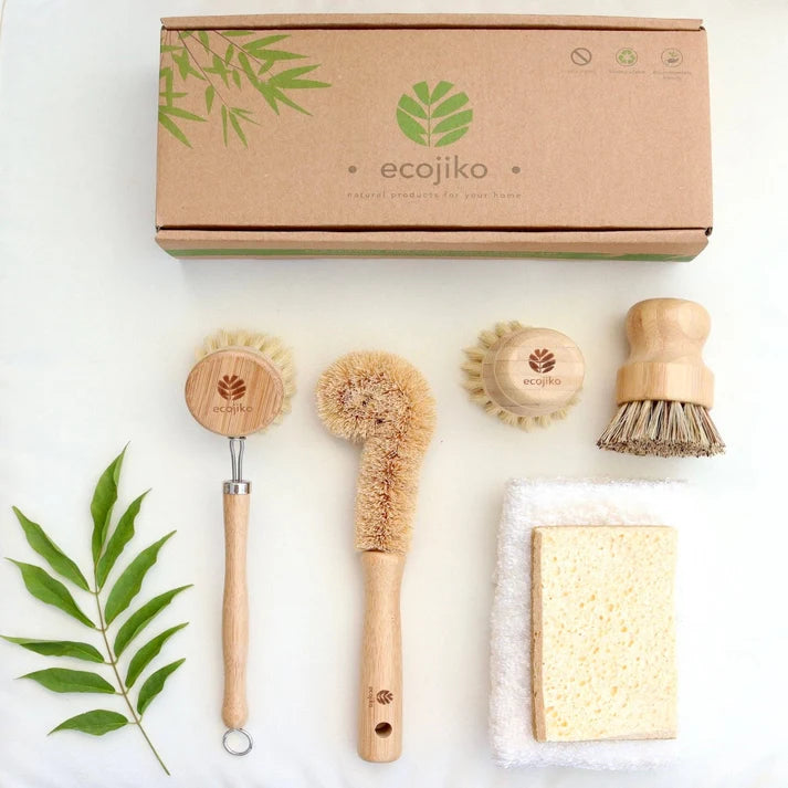 Eco‑Friendly Plastic‑Free Spring Cleaning Gift – Dish Brush Set • Sustainable Kitchen Essentials - 