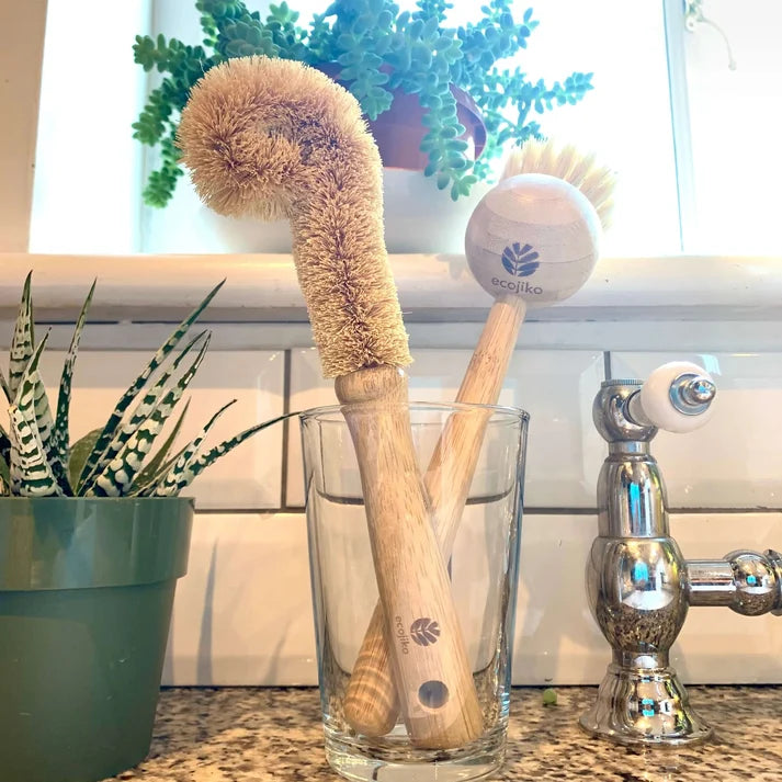 Bamboo & Coconut Bottle Brush • Eco‑Friendly, Plastic‑Free Cleaner for Bottles, Jars & Reusable Cups