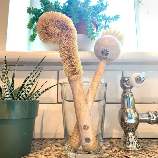 Bamboo & Coconut Bottle Brush • Eco‑Friendly, Plastic‑Free Cleaner for Bottles, Jars & Reusable Cups - 