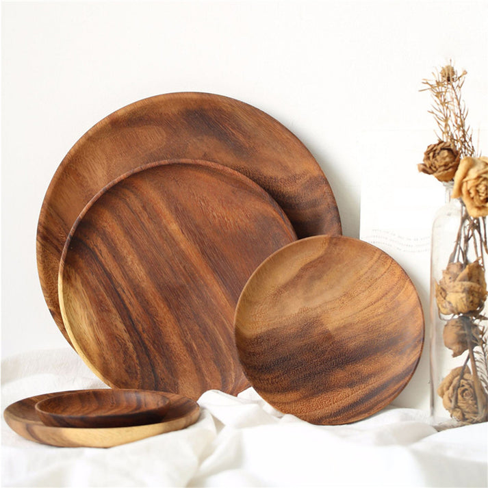 Acacia Plate • Eco‑Friendly, Durable & Naturally Beautiful Wooden Tableware