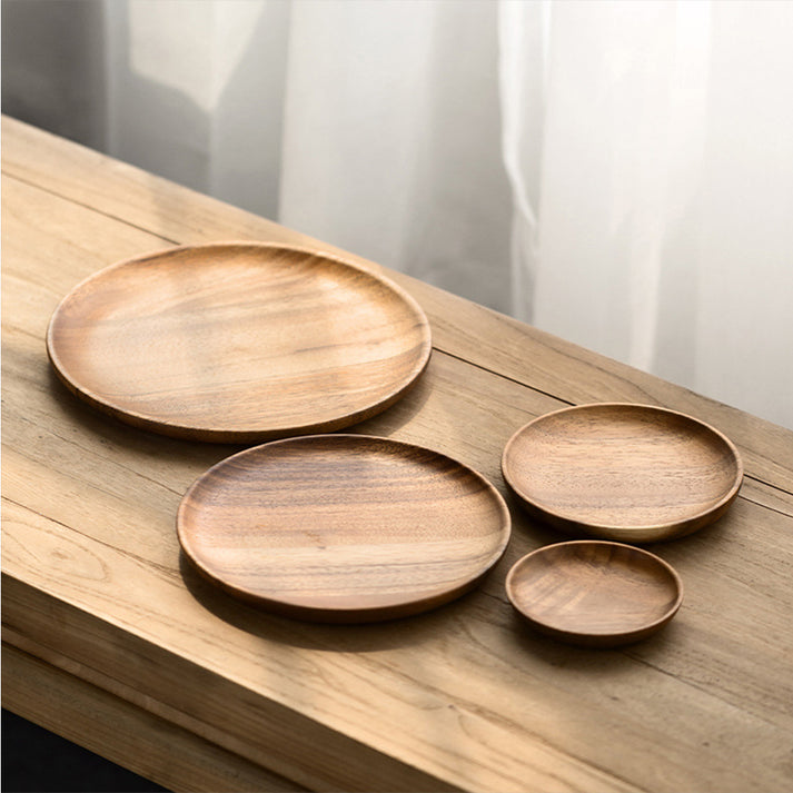 Acacia Plate • Eco‑Friendly, Durable & Naturally Beautiful Wooden Tableware