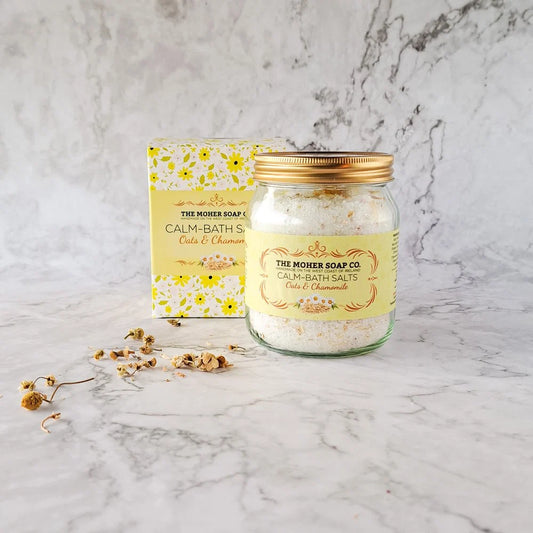 Calm Bath Salts (Oats & Chamomile) – 320g Jar