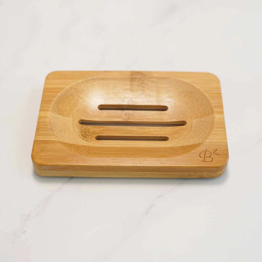 Bamboo Shampoo Bar Holder – Size M Draining Soap Dish for Bars - 