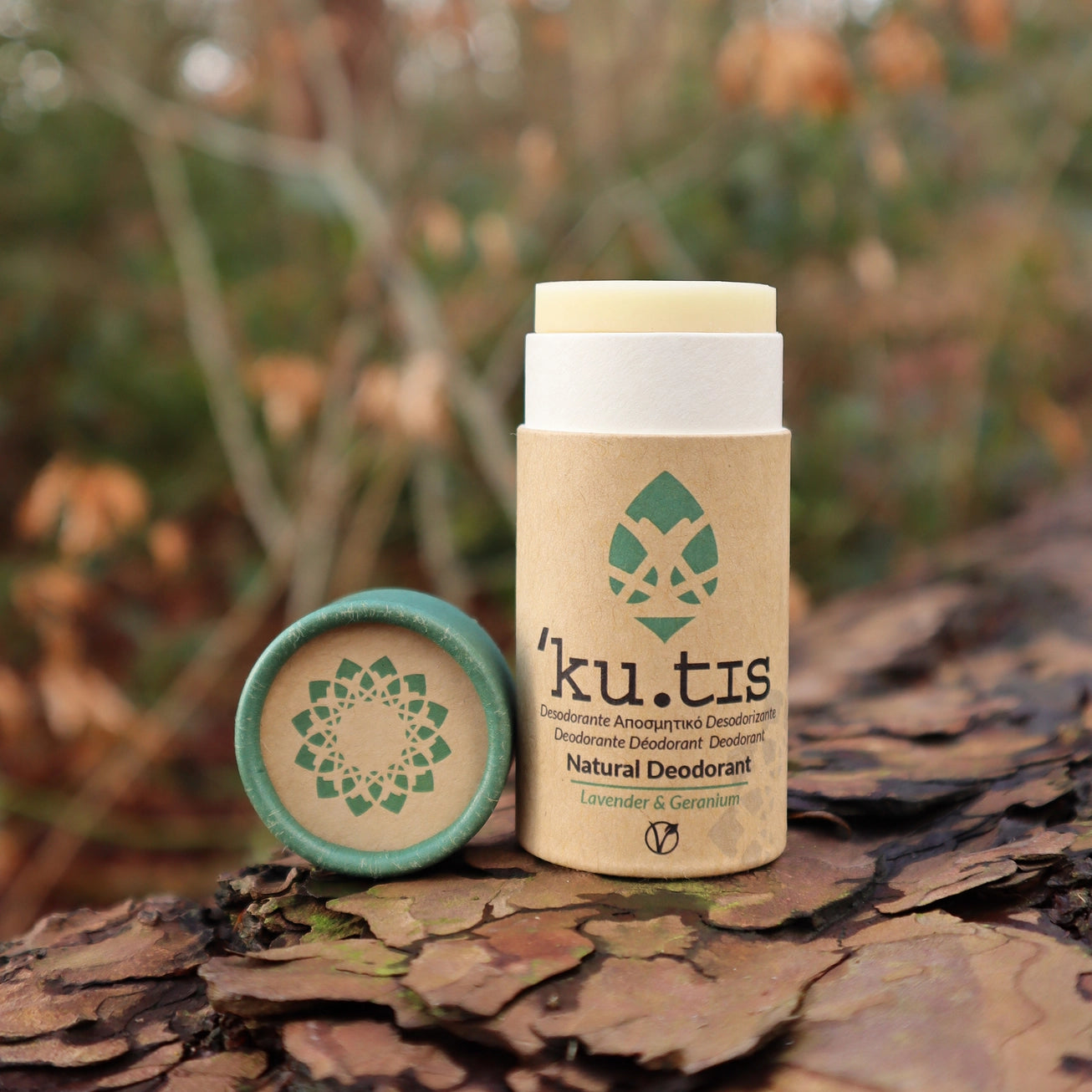 Lavender & Geranium Natural Deodorant – 100% Biodegradable Paper Tube (55g)