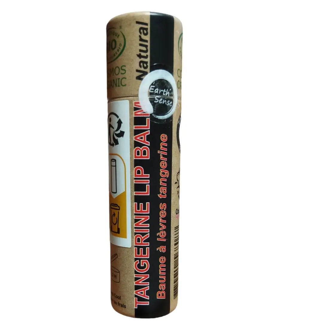 Organic Tangerine Lip Balm – Fresh Citrus Moisture in 100% Paper Packaging (15ml)