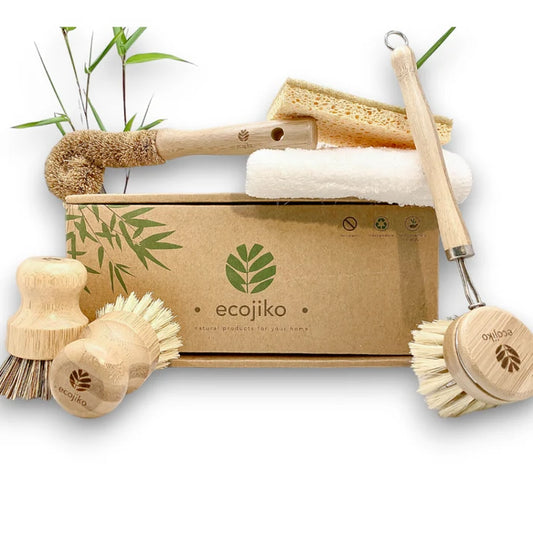 Eco‑Friendly Plastic‑Free Spring Cleaning Gift – Dish Brush Set • Sustainable Kitchen Essentials - 
