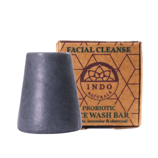 Facial Cleanse Bar – Tea Tree, Lavender & Probiotic Charcoal Cleanser 20g