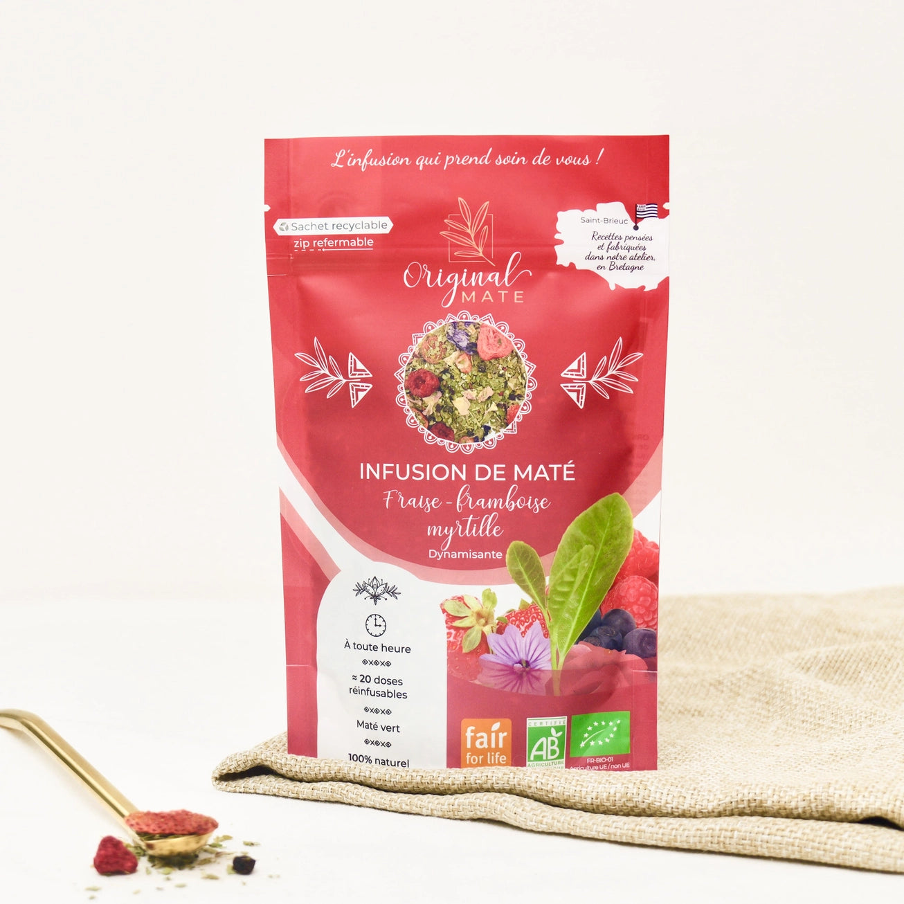 Red Berries Mate Infusion – FAIR FOR LIFE Certified • Antioxidant‑Rich & Naturally Tangy