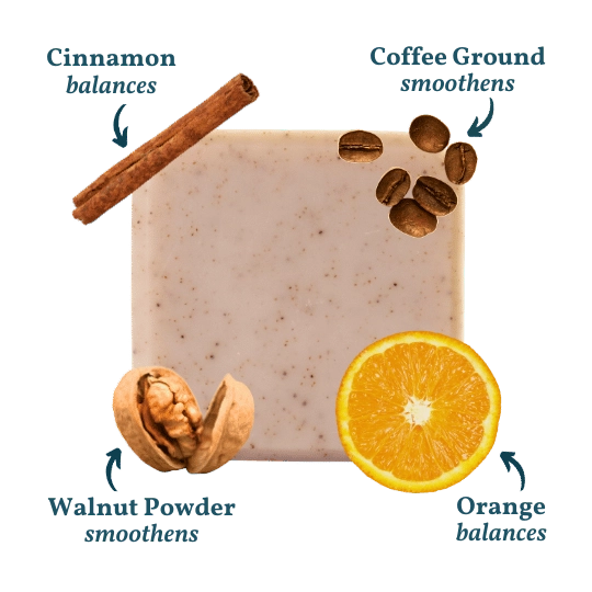 Balancing Body Scrub – Coffee, Walnut & Probiotic Exfoliator 60g