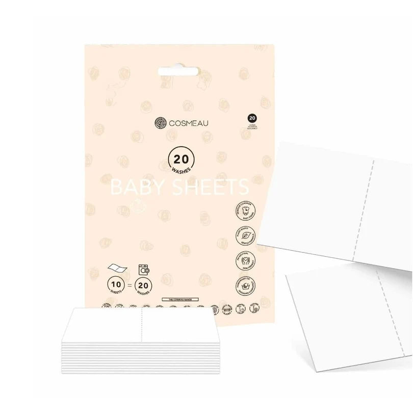 Cosmeau Baby Laundry Detergent Sheets – PH Neutral (20 Washes)