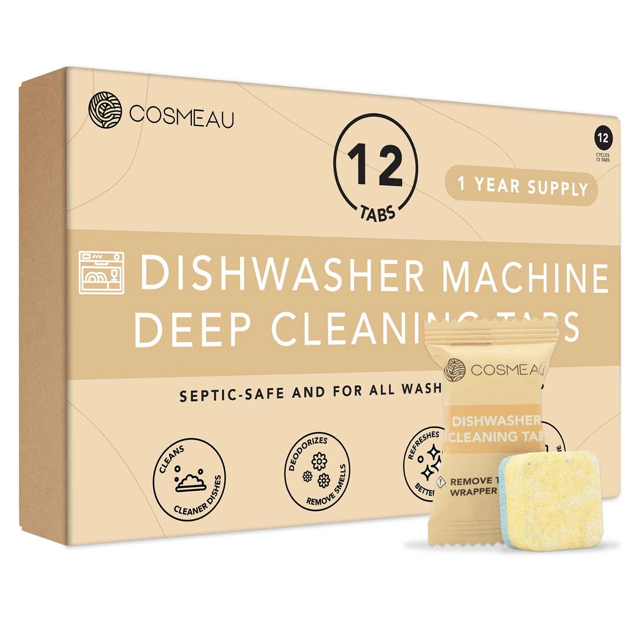 Cosmeau Dishwasher Deep Cleaning Tablets