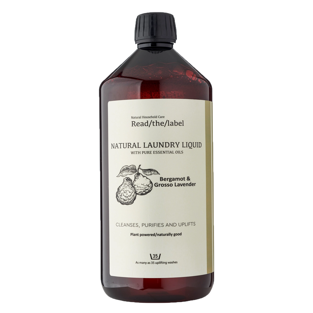 Natural Laundry Liquid – Bergamot & Grosso Lavender (1000ml)