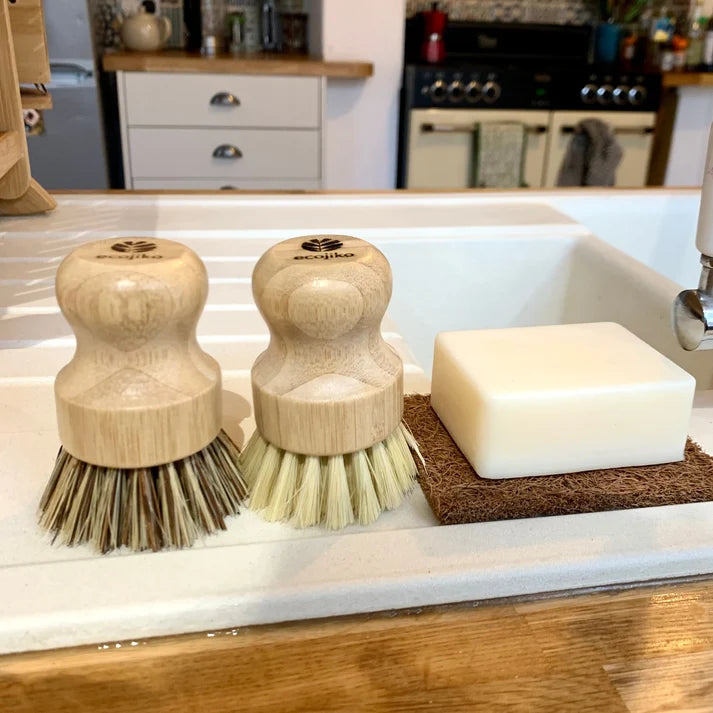 Lemongrass Eco Dish Soap + Coconut Coir Soap Rest • Plastic‑Free, Natural & Zero‑Waste Kitchen Set
