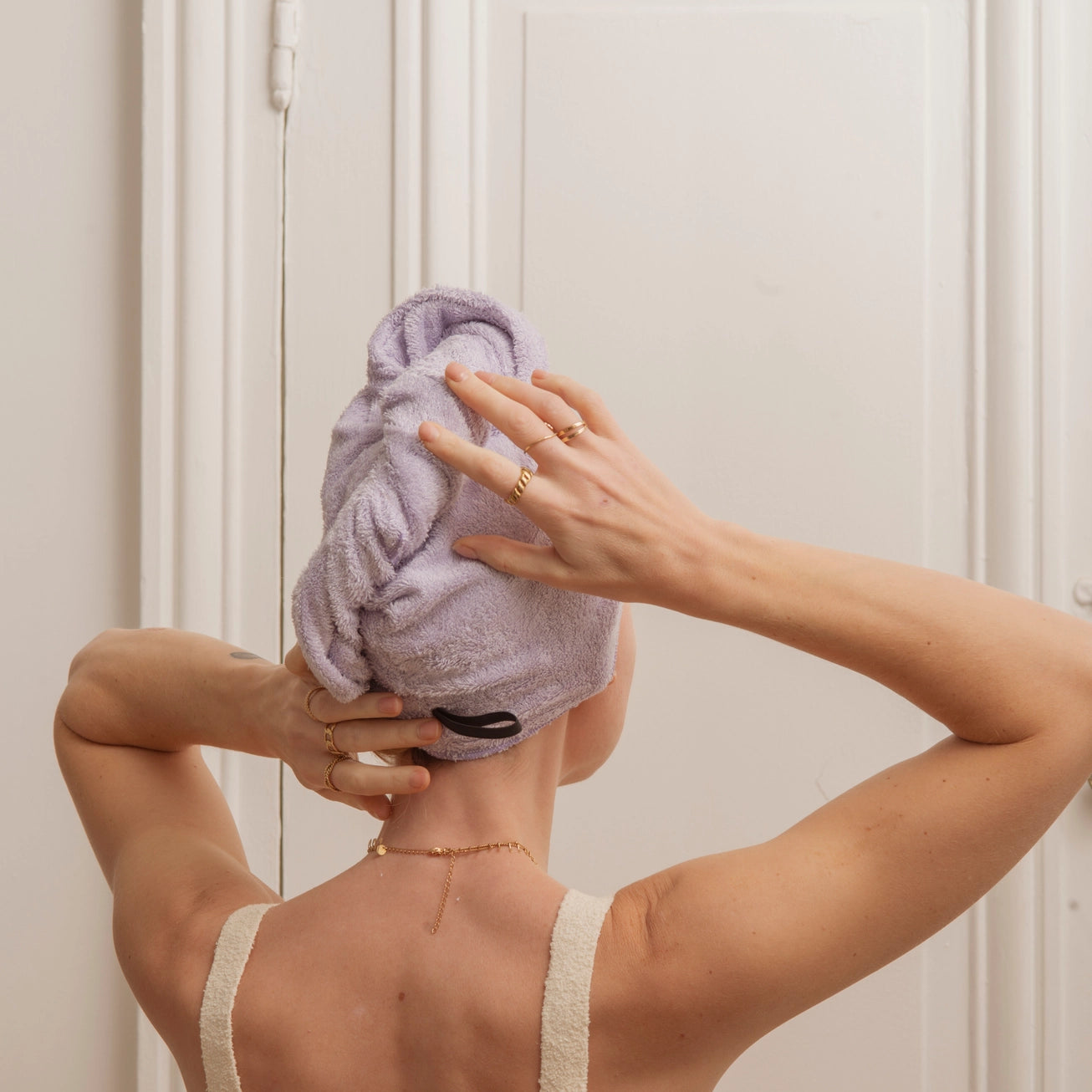 Oeko‑Tex Bamboo Hair Towel – Ultra‑Absorbent, Ergonomic & Made in France