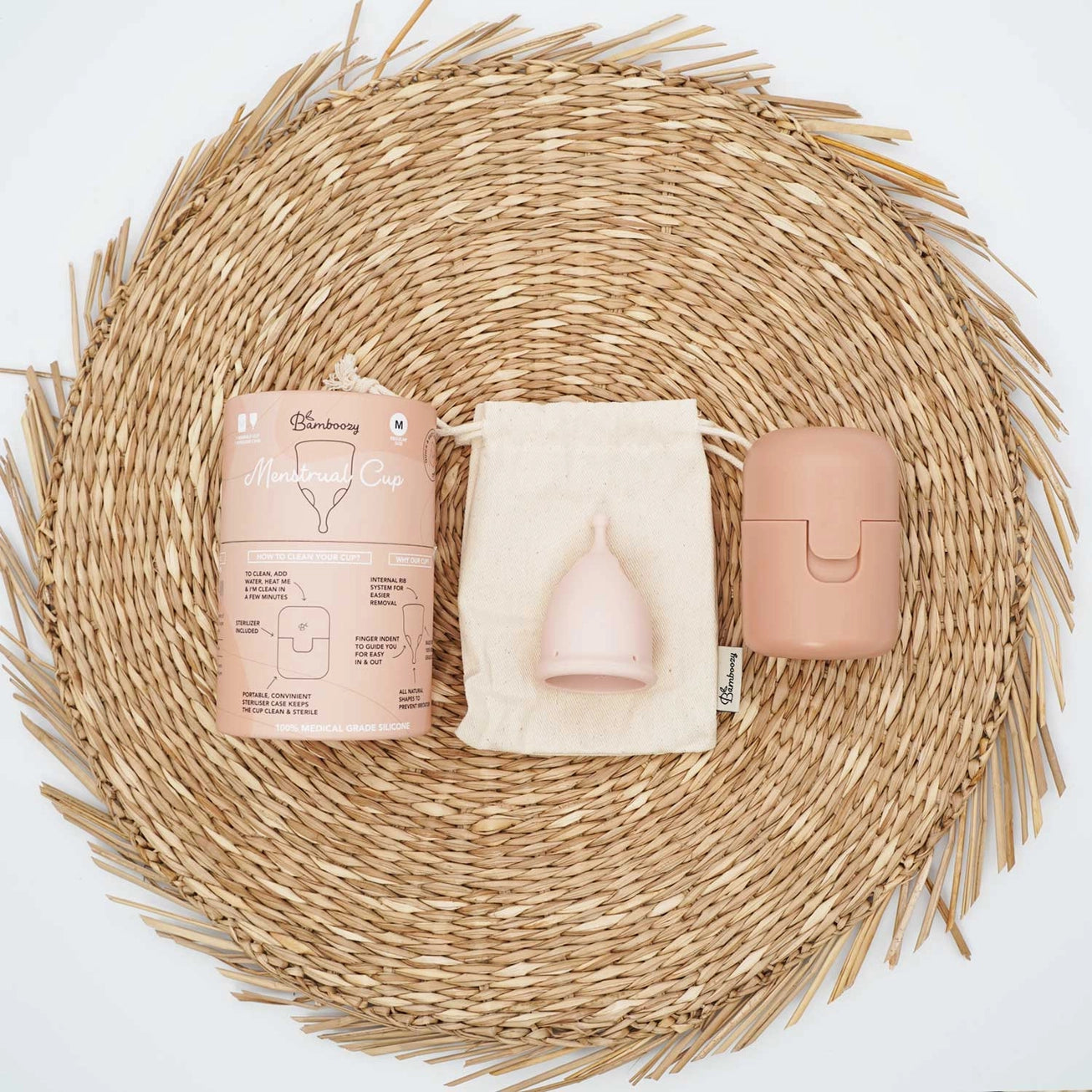 Bamboozy Menstrual Cup Set with Sterilizer V2