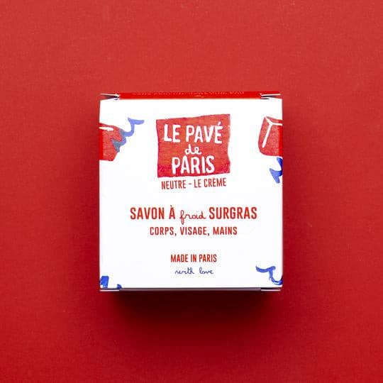 Le Pavé de Paris Neutre – Fragrance‑Free Surgras Organic Cold‑Process Soap (150g)