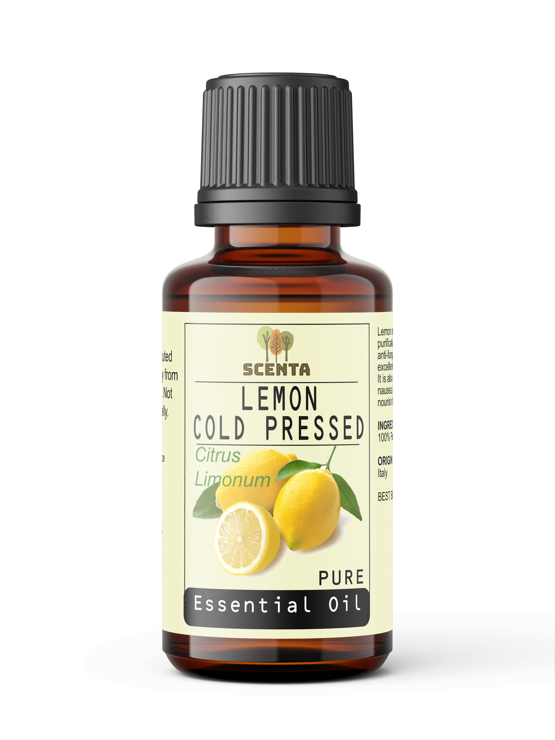 Lemon Cold Pressed Essential Oil - SCENTA