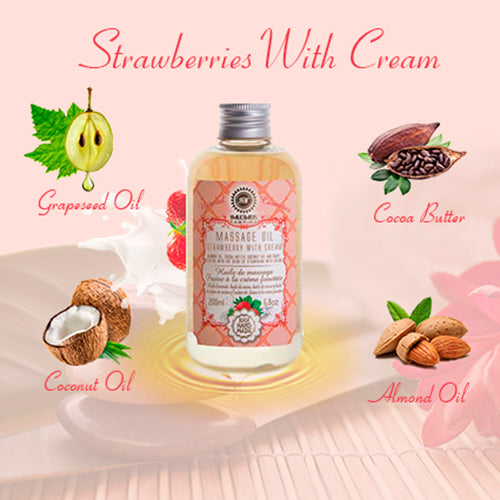 Massage Oil Strawberries and Cream 200ml