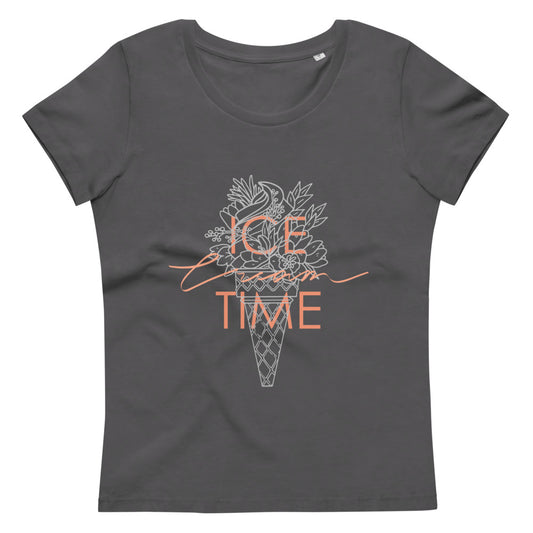 Women's fitted eco tee Ice Cream Time