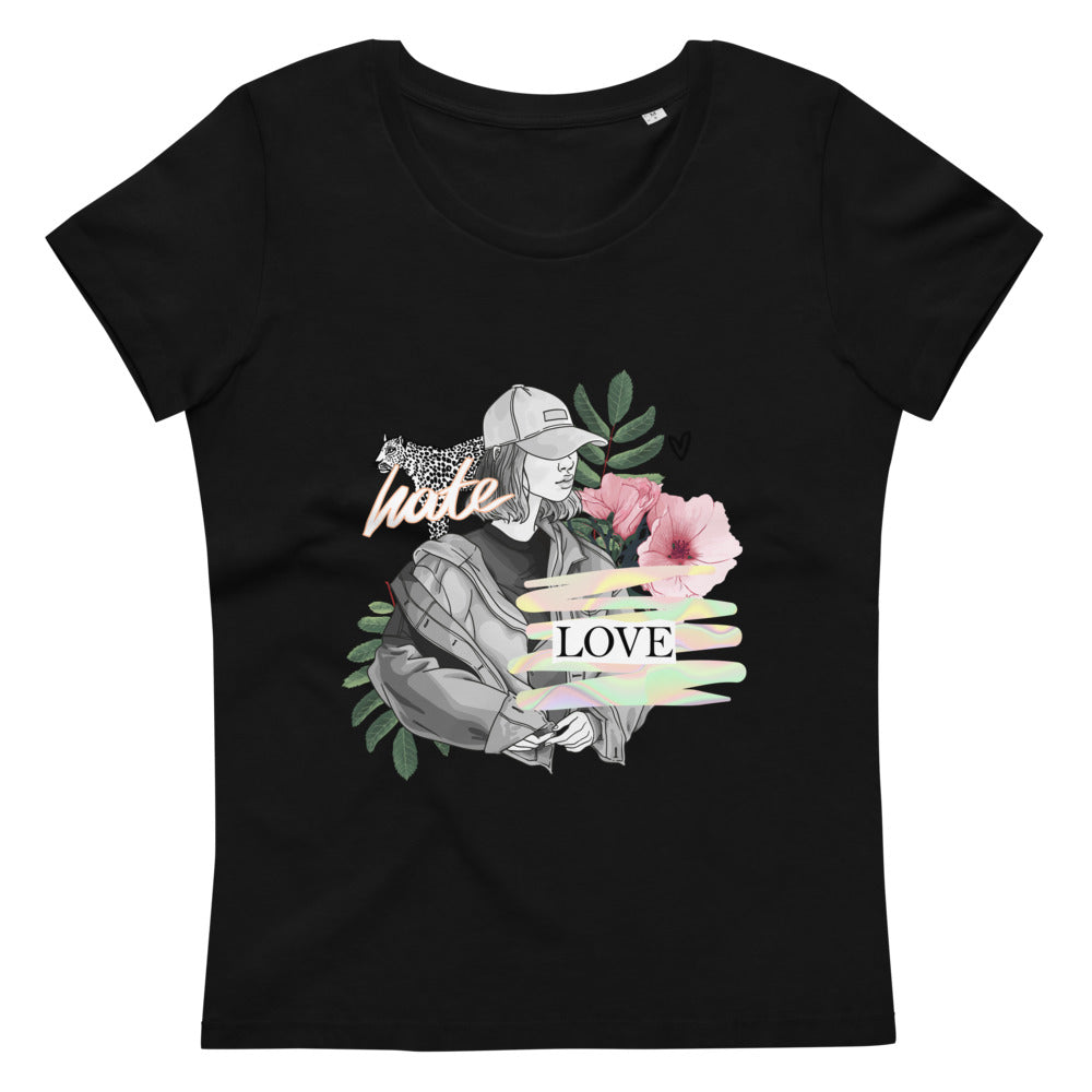 Women's fitted eco tee Love Hate
