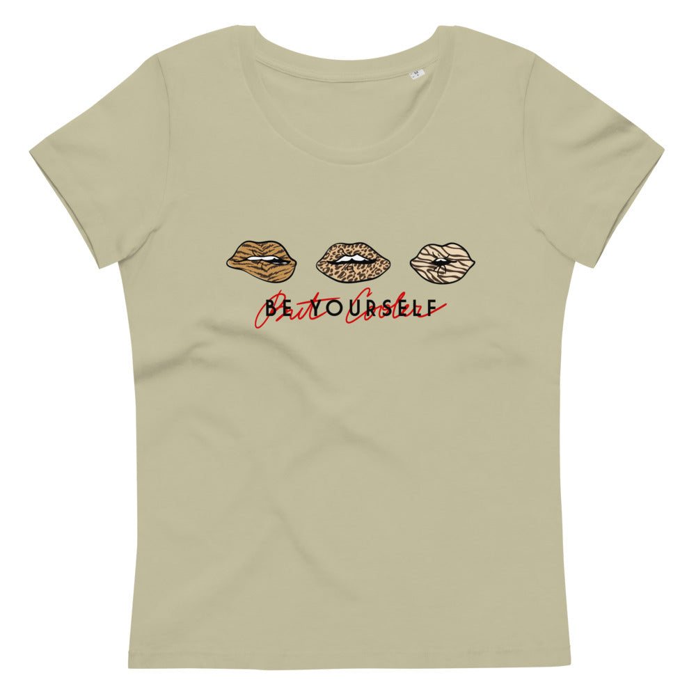 Women's fitted eco tee Be Yourself Lips